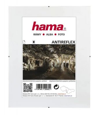 Hama Clip-Fix, antireflexní sklo, 50x70 cm